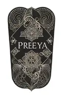 Create a geometric mandala tattoo featuring text 'Preeya' name intertwined with intricate patterns tattoo design idea