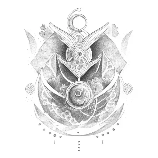 Aquarius with Virgo  tattoo design idea