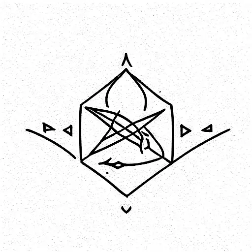 Aquarius with Virgo  tattoo design idea