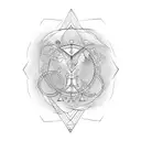 Virgo with Aquarius  tattoo design idea