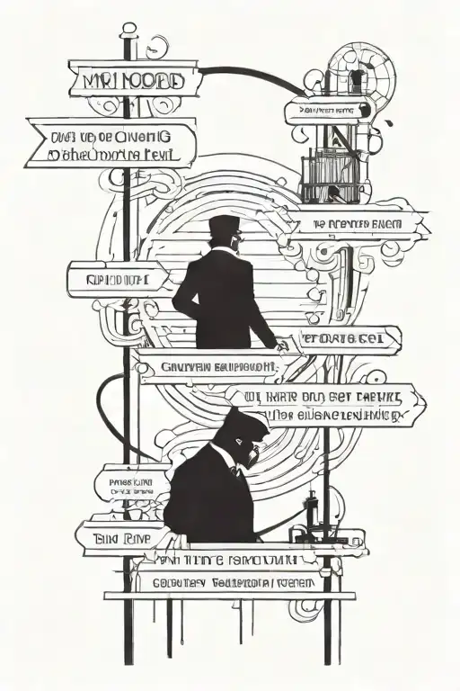 mr nobody movie  combine with a text ( i am a walking contradiction) tattoo design idea