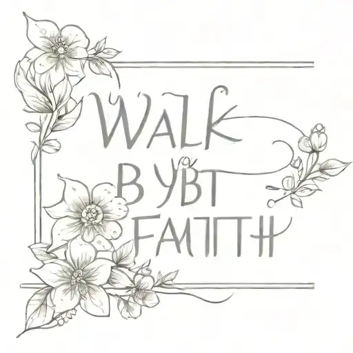walk by faith not by sight tattoo design idea