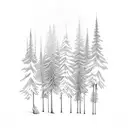 Douglas fir tree tattoo design idea
