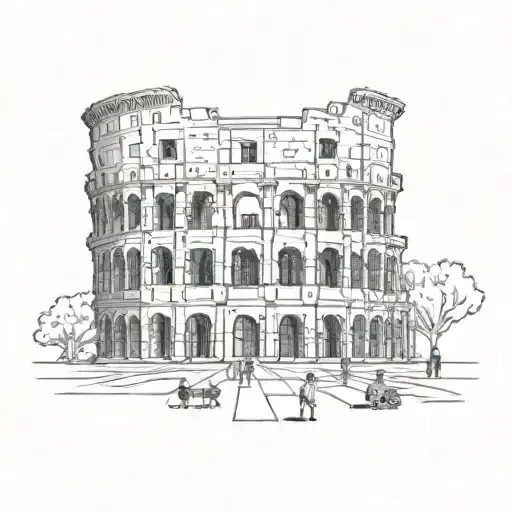 colosseum surrounded my family two kids and me soccer t shirt tattoo design idea