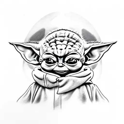 Baby yoda #babyoda #ai #tattoo