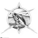 Design a tattoo that incorporates a majestic salmon swimming in an Alaskan wilderness tattoo design idea