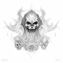 Elder lich overlord tattoo design idea