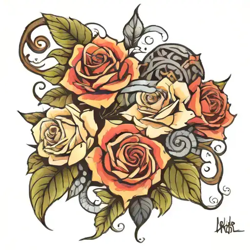 There is no need to play by the rules and fall in love with the wrong one tattoo design idea