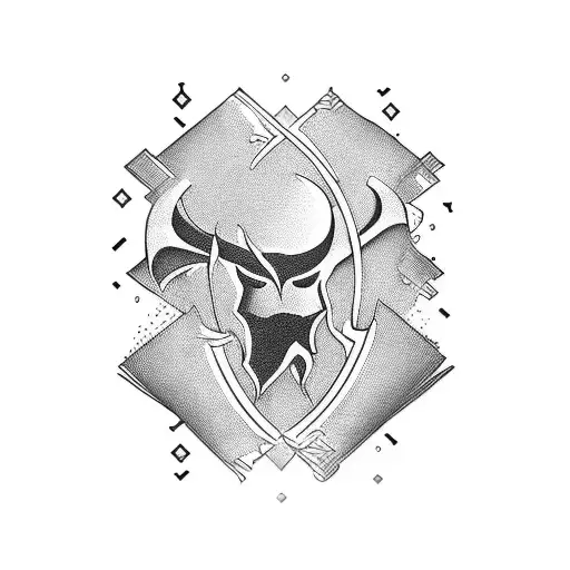 symbol of enforced male chastity and Orgasm control tattoo design idea