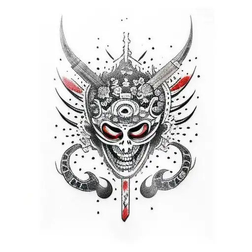 Ichigo Hollow Mask tattoo design idea