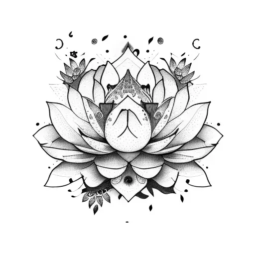 small lotus #dotwork #dotworktattoo #lotus #lotustattoo #lotusflower  #lotusflowertattoo #triangletattoo… | Small wrist tattoos, Succulent tattoo,  Small lotus tattoo