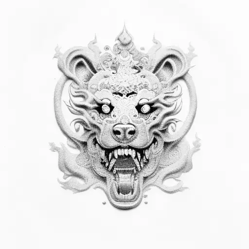 Foo Dog tattoo design idea