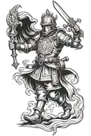 Saint Florian firefighter tattoo design idea