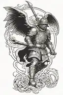Saint Florian firefighter tattoo design idea