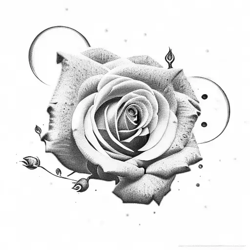 Number 7 with Roses tattoo design idea