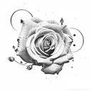 Number 7 with Roses tattoo design idea