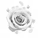 Number 7 with Roses tattoo design idea