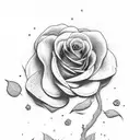 Number 7 with Roses tattoo design idea