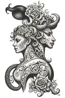 love between two women ( Taurus and Libra) that shows they are meant to be together forever. It will be symbolic on neck tattoo design idea