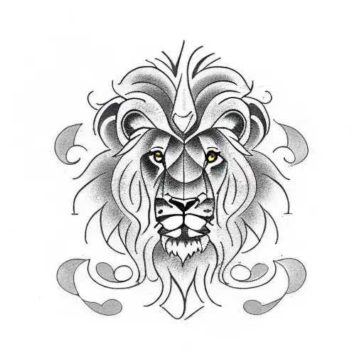 Leo lion  tattoo design idea