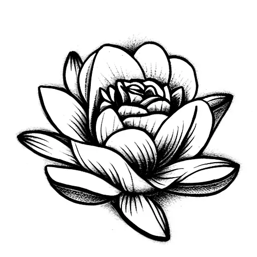 bouqet of flowers tied together. Flowers  1 daffodil, 1 rose, 1 aster, 1 lily of the valley water lily daisy, marigold tattoo design idea