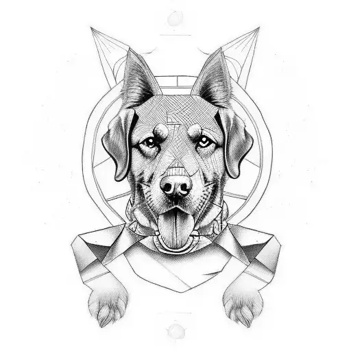diogenes as a dog tattoo design idea