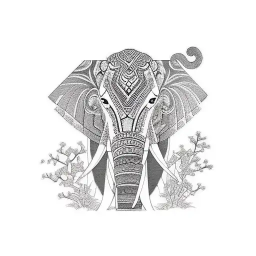 Elephant tattoo design idea