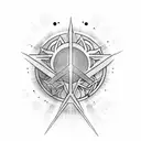 Incorporate lyrics from Bohemian Rhapsody into a design featuring a strong symbol of peace in the world tattoo design idea