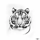 tiger on butterfly tattoo design idea
