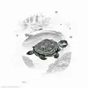 wise yogi turtle like master oogway  tattoo design idea