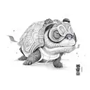 wise yogi turtle like master oogway  tattoo design idea