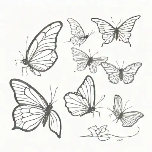 1979 1978 2006 and butter fly tattoo design idea