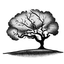 oak tree tattoo design idea