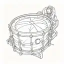 basketball in snare drum tattoo design idea