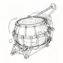 basketball in snare drum tattoo design idea