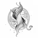 Pisces and taurus tattoo design idea