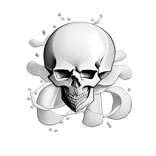 skull with Link from Zelda hat tattoo design idea