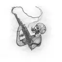 clarinet tattoo design idea