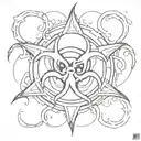 biohazard symbol tattoo design idea