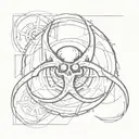 biohazard symbol tattoo design idea