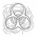 biohazard symbol tattoo design idea