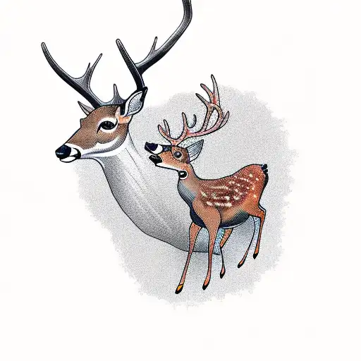 deer  tattoo design idea
