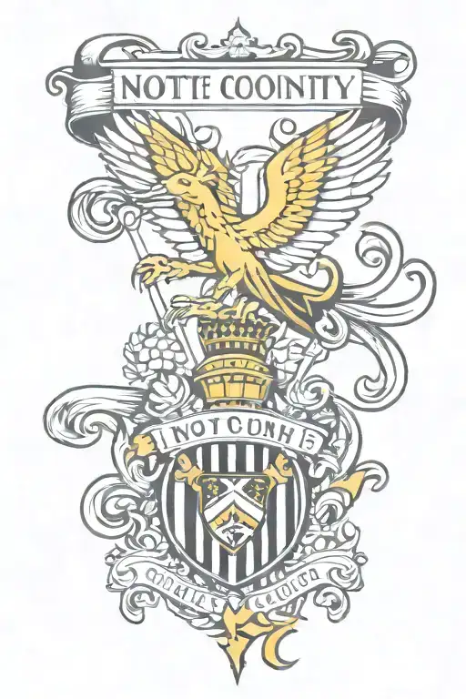 notts county womens team logo tattoo design idea