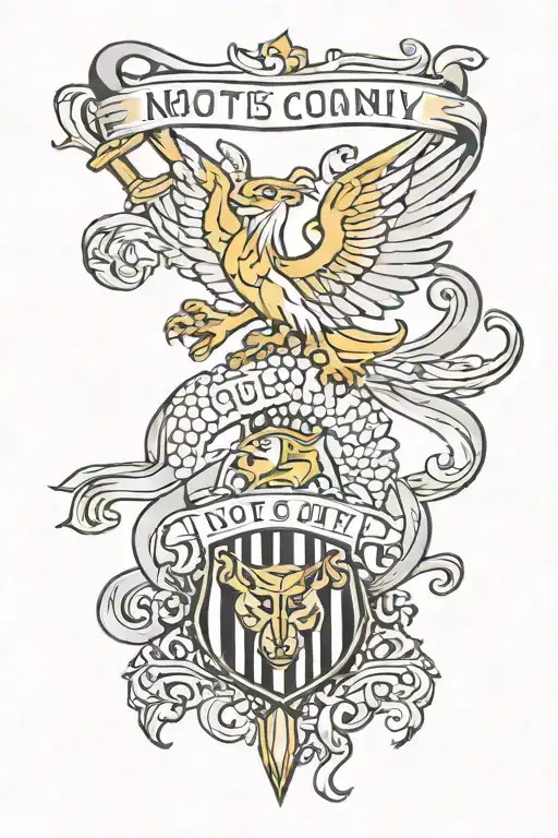 notts county womens team logo tattoo design idea