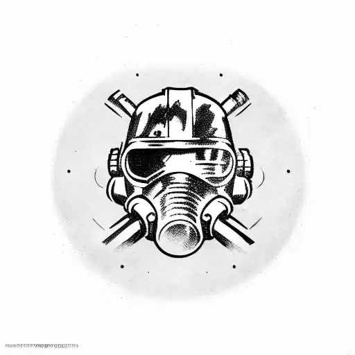 fallout power armor tattoo design idea