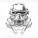 fallout power armor tattoo design idea