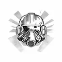 fallout power armor tattoo design idea