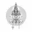 mahadev damru tattoo design idea