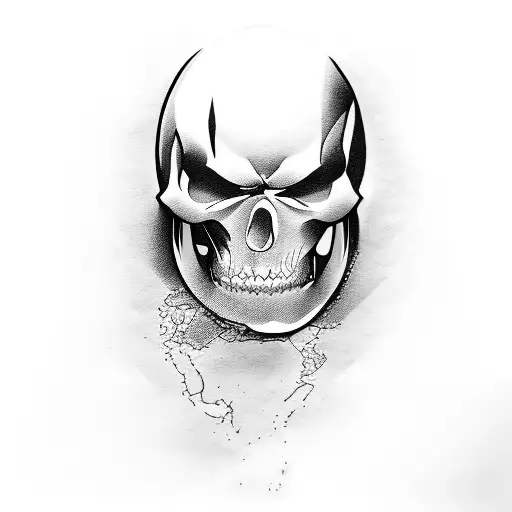 Guillotine front view  tattoo design idea