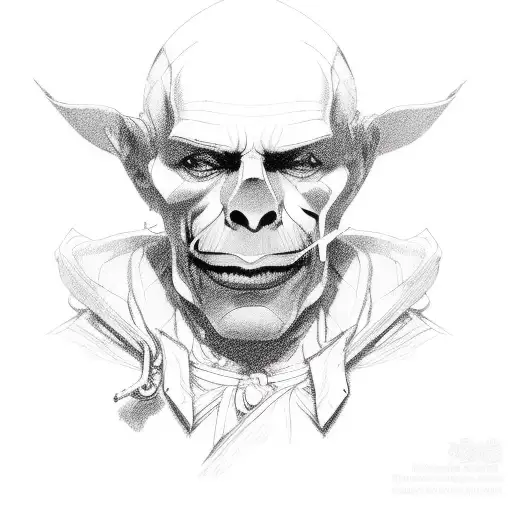 guillotine tattoo design idea